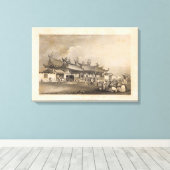 Chinese tempel, Singapore Canvas Afdruk (Insitu (Houten vloer))
