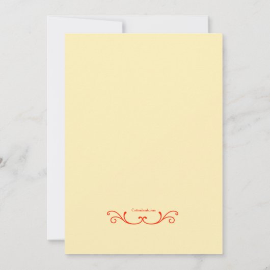 Chinese Tempel Uitnodiging (Achterkant)