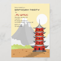 Chinese Tempel Uitnodiging
