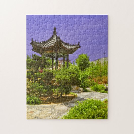 Chinese tempel verbergt Jigzaag Puzzle Legpuzzel (Verticaal)