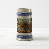 Chinese tempelgrijs/Blue 22 oz Stein Bierpul (Center)