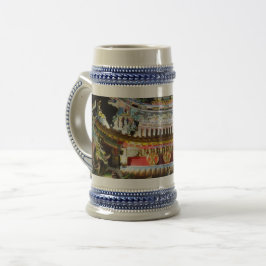 Chinese tempelgrijs/Blue 22 oz Stein Bierpul