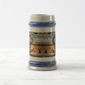Chinese tempelgrijs/Blue 22 oz Stein Bierpul (Center)
