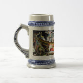 Chinese tempelgrijs/Blue 22 oz Stein Bierpul (Links)