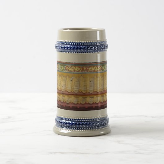 Chinese tempelrog grijs/Blue 22 oz Stein Bierpul (Center)