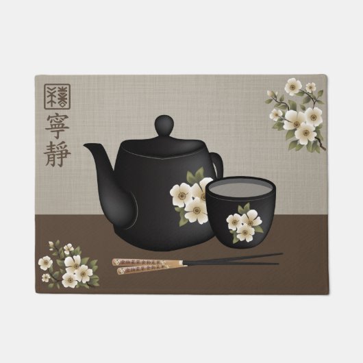 Chinese thee "Serenity" Deurmat (Voorkant)