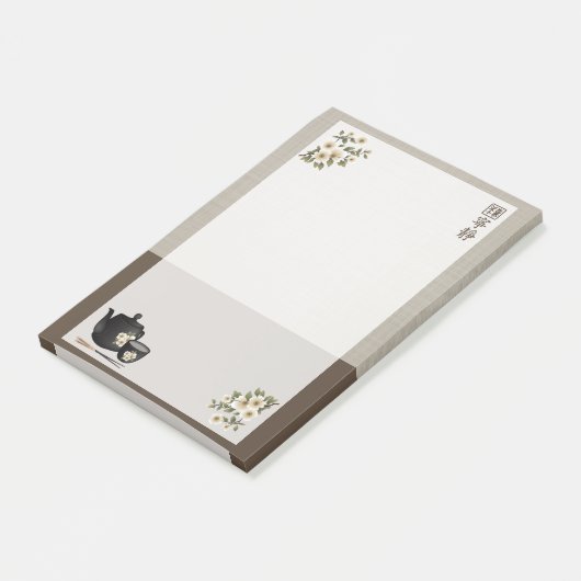 Chinese thee "Serenity" Post-it® Notes (Schuin)