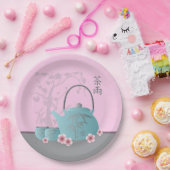 Chinese "Thee voor twee" en "Liefde" op theekopje Papieren Bordje (Feest)