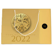 Chinese tijger 2022 Elegant Monogram LGB01 Groot Cadeauzakje (Voorkant)