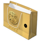 Chinese tijger 2022 Elegant Monogram LGB01 Groot Cadeauzakje (Voorkant Gekanteld)