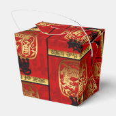 Chinese tijger: dierentuin zondische verjaardag TO Bedankdoosjes (Achterkant)