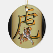 Chinese tijger- en symboolversiering keramisch ornament (Links)