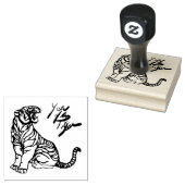 Chinese tijger nieuwjaar dierriem rubberstempel (Gestempeld)