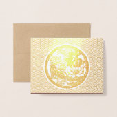 Chinese tijgerjaar 2022 decoreerde Luxe HGC04 Folie Kaarten (Voorkant met envelop)