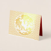 Chinese tijgerjaar 2022 decoreerde Luxe HGC09 Folie Kaarten (Voorkant)