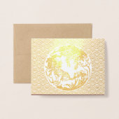 Chinese tijgerjaar 2022 decoreerde Luxe HGC09 Folie Kaarten (Voorkant met envelop)