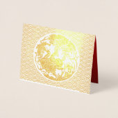 Chinese tijgerjaar 2022 versierde Luxe HGC03 Folie Kaarten (Voorkant)