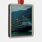 Chinese toeristenboot in de Yangtz-rivier Metalen Ornament (Rechts)