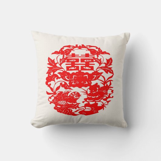 Chinese Tortelduifjes voor dubbel geluk Kussen (Voorkant)