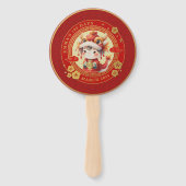 Chinese Traditionele Baby 100 Dagen 百日 Uitnodiging Handwaaier (Voorkant)