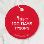 Chinese traditionele Baby 100 dagen 百 Labels met c (Achterkant)