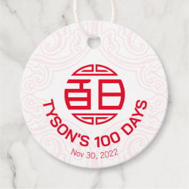 Chinese traditionele Baby 100 dagen 百 Labels met c
