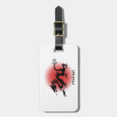 Chinese traditionele draak bagagelabel (Voorkant verticaal)