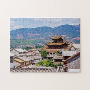 Chinese Traditionele Getuige daken, Dali,Yunnan,Ch Legpuzzel
