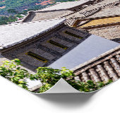 Chinese Traditionele Getuige daken, Dali,Yunnan,Ch Poster (Hoek)