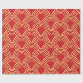 Chinese traditionele rode en goudversiering cadeaupapier (Vlak)