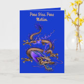 Chinese Treasure Dragon Mythical Creature  Kaart (Gele Bloem)