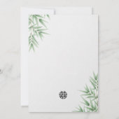 Chinese Trouwbamboe Dubbel Geluk Bewaar de  Save The Date (Achterkant)