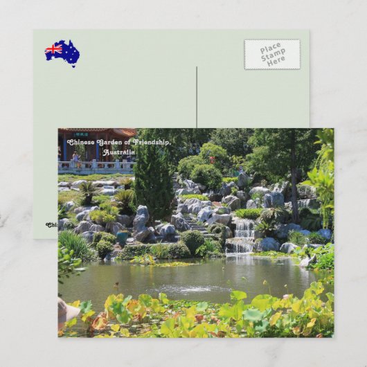 Chinese tuin, Chinatown, Sydney, Australië Briefkaart (Voorkant / Achterkant)