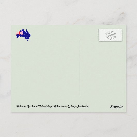 Chinese tuin, Chinatown, Sydney, Australië Briefkaart (Achterkant)
