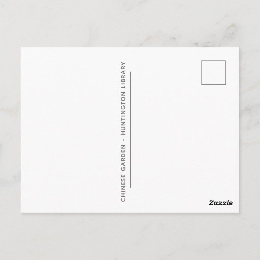 Chinese tuin - Huntington Library California Briefkaart (Achterkant)