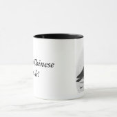 Chinese Uil Duif Inkt Tekening Mok (Midden)