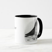Chinese Uil Duif Inkt Tekening Mok (Voorkant rechts)