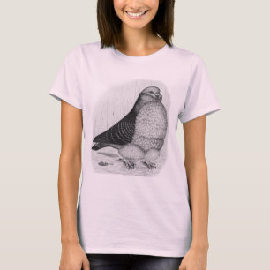 Chinese Uil Duif Inkt Tekening T-shirt