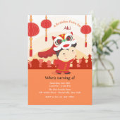 Chinese uitnodiging tot feestvieren (Staand voorkant)