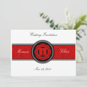 Chinese uitnodiging voor een bruiloft met dubbel g (Staand voorkant)