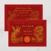 Chinese uitnodiging voor een rode bruiloft door Ka (Voorkant / Achterkant)