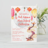 Chinese uitnodiging voor het Midherfstmaanfestival (Staand voorkant)