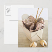 Chinese uitpakkingscontainer en gelukskoekjes briefkaart (Voorkant / Achterkant)