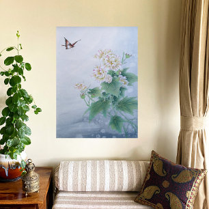 Chinese ventilator met vlinder canvas afdruk