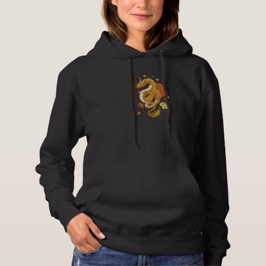 Chinese Vietnamese New Year 12 Zodiacs Calligraphy Hoodie (Voorkant)