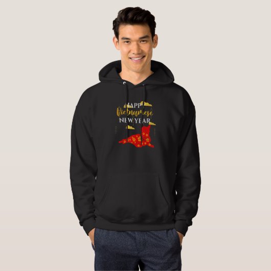 Chinese Vietnamese New Year 12 Zodiacs Calligraphy Hoodie (Voorkant volledig)