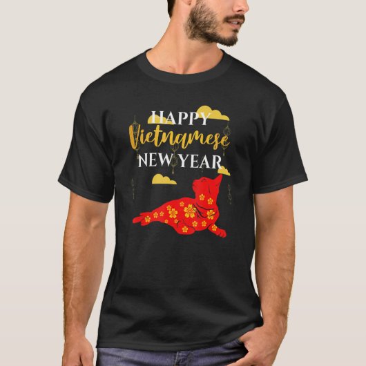 Chinese Vietnamese New Year 12 Zodiacs Calligraphy T-shirt (Voorkant)