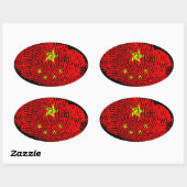 Chinese vingerafdruk ovale sticker (Vel)