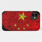 Chinese vingerafdrukvlag Case-Mate iPhone case (Achterkant (horizontaal))