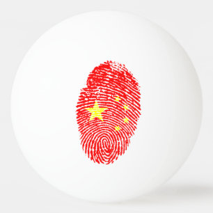 Chinese vingerafdrukvlag pingpongbal